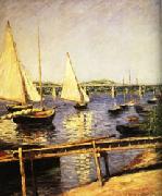 Sail Boats at Argenteuil Gustave Caillebotte